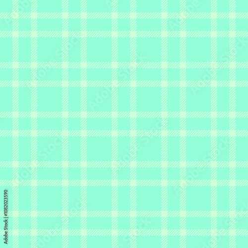 Oilcloth vector background seamless, winter texture textile fabric. Anniversary check pattern plaid tartan in mint and light colors.