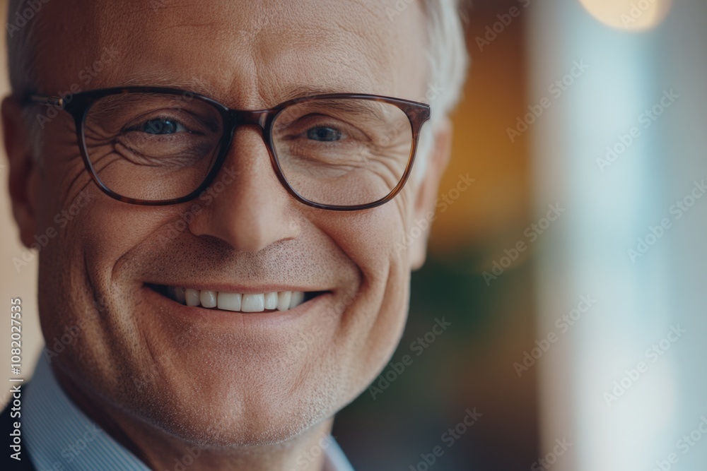 A close-up shot of a person wearing glasses A close-up shot of a person wearing glasses