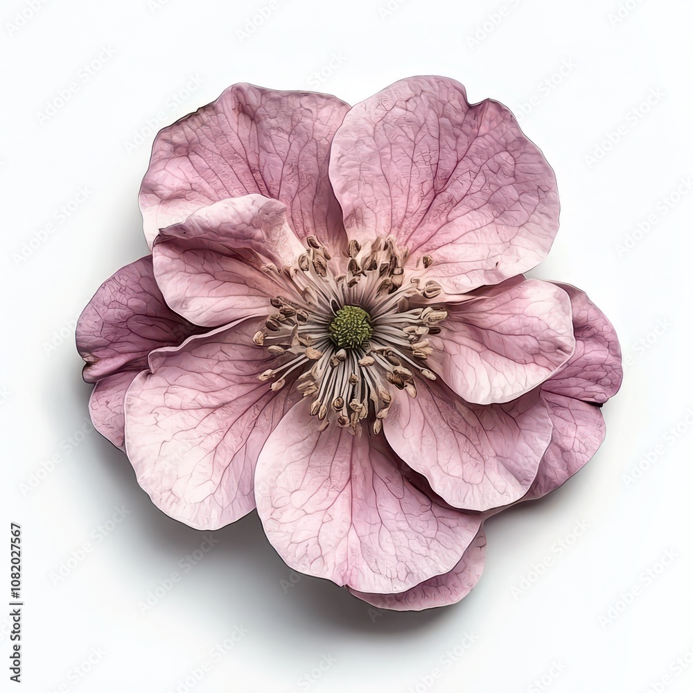 Soft Pink Flower with Delicate Petals and Detail Soft Pink Flower with Delicate Petals and Detail