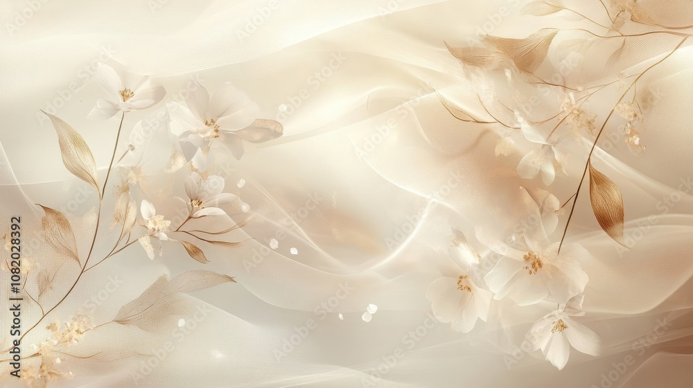 Soft gold and blush tones glowing light on a satin texture for an ethereal luxury look Soft gold and blush tones glowing light on a satin texture for an ethereal luxury look
