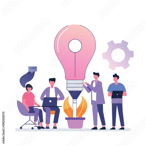  build startup company collaboration cooperate business illustration 