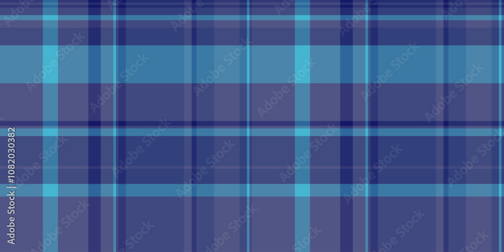 Fototapeta premium Napkin plaid fabric vector, fashion textile tartan check. 20s seamless texture background pattern in blue and cyan colors.