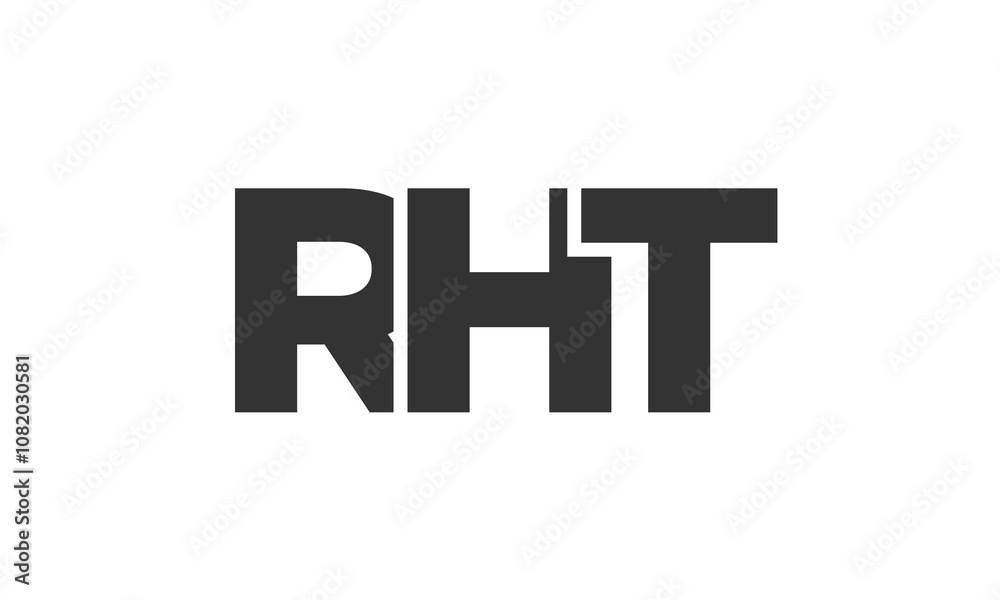 RHT logo design template with strong and modern bold text. Initial based vector logotype featuring simple and minimal typography. Trendy company identity. RHT logo design template with strong and modern bold text. Initial based vector logotype featuring simple and minimal typography. Trendy company identity.