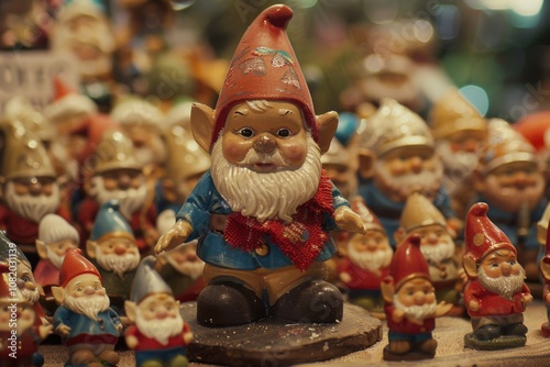 A group of small humanoid creatures sitting together, possibly in a garden or forest photo