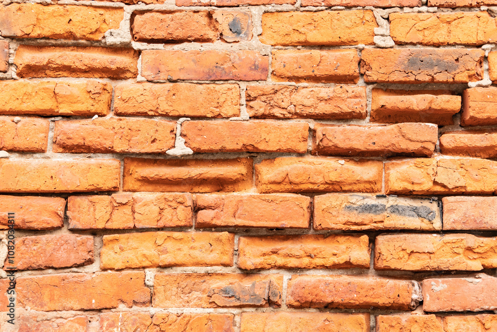 the old monastery wall built of red brick, brickwork texture, can be used for interior design the old monastery wall built of red brick, brickwork texture, can be used for interior design