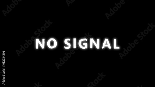 No signal warning illustration on monitor or tv screen.