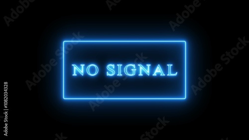 No signal warning illustration on monitor or tv screen.