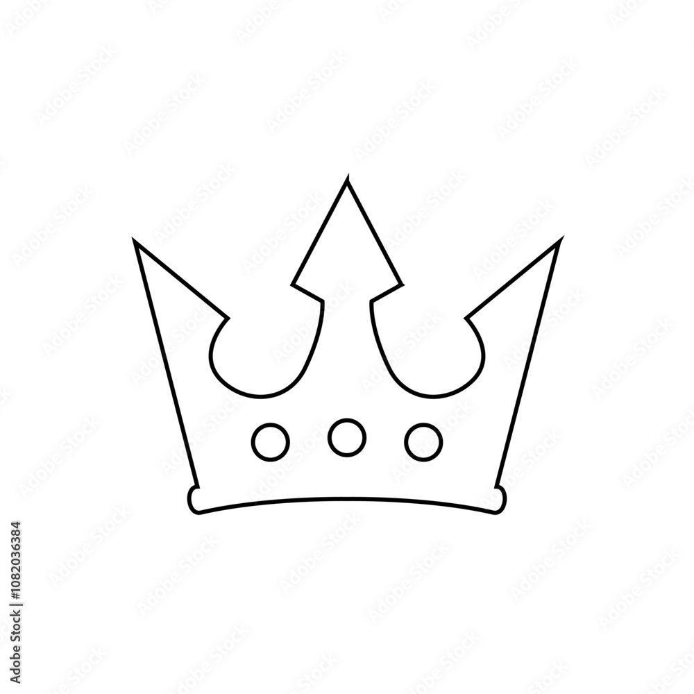 Doodle crowns. Line art style king or queen crown sketch vector illustration design Doodle crowns. Line art style king or queen crown sketch vector illustration design