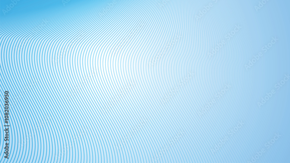 Deep sky blue gradient abstract background with stripes curve line vector image Deep sky blue gradient abstract background with stripes curve line vector image