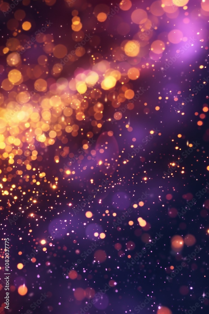 Obraz premium A blurred image of purple and yellow lights in the background, suitable for use as a textured element or abstract design