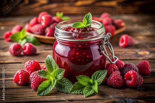 Fresh raspberries, sugar, and a touch of lemon create luscious homemade jam.