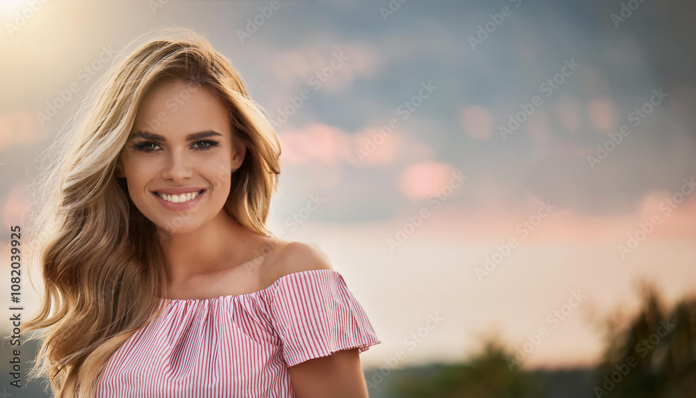 Fototapeta premium Junge glückliche Frau
