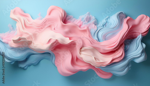 Abstract pastel pink and blue color paint