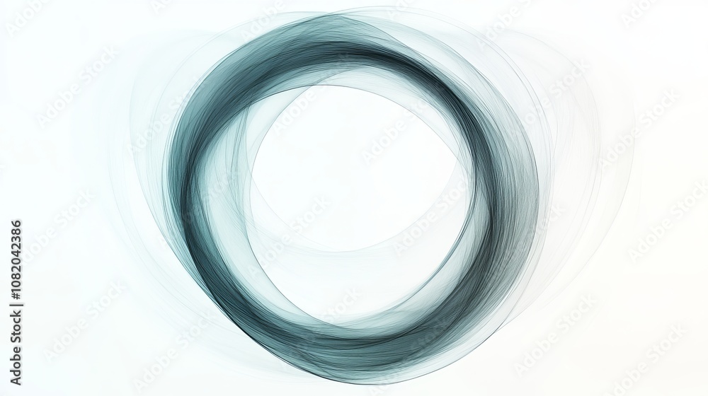 An abstract fractal circle on a white background An abstract fractal circle on a white background