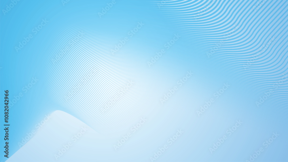 Deep sky blue gradient abstract background with stripes curve line vector image Deep sky blue gradient abstract background with stripes curve line vector image