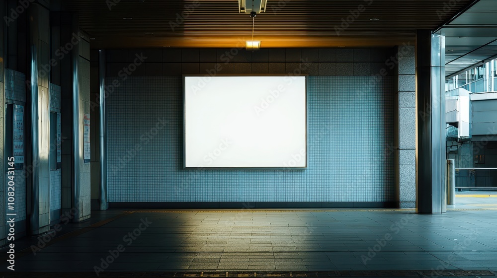 Empty Wall Panel in Urban Setting for Advertisement Empty Wall Panel in Urban Setting for Advertisement