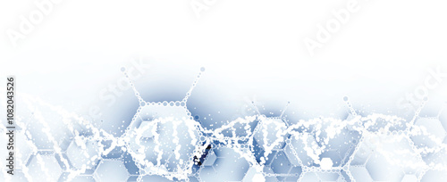 Minimalistic DNA abstract vector background. Biotechnology and science research