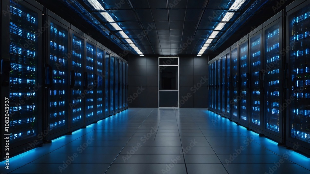 Blue light server racks