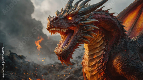  Huge fire dragon