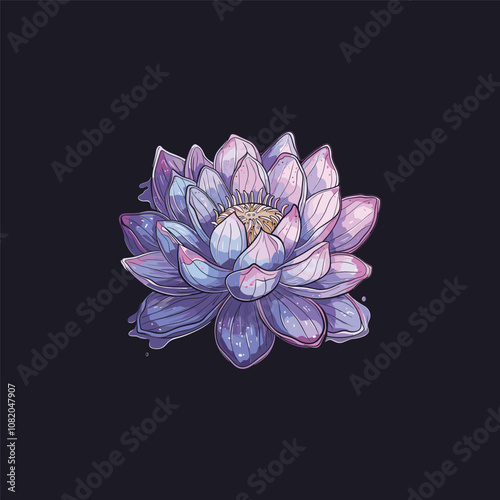 Beautiful lotus flower vector illustration