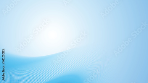 Deep sky blue gradient abstract background with stripes curve line vector image