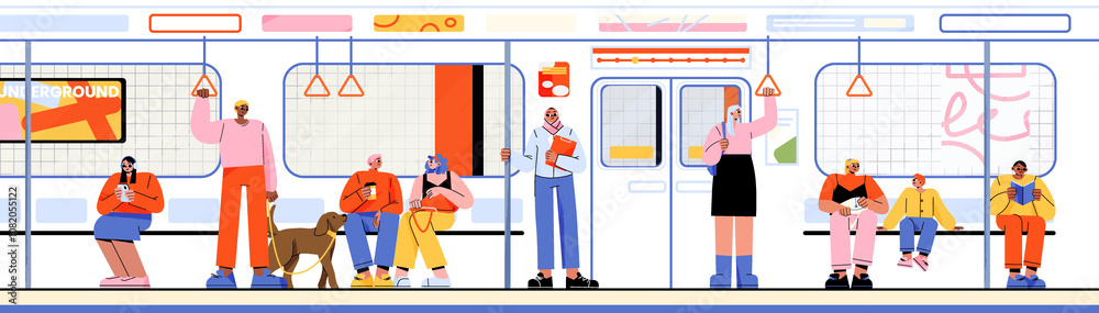 Passengers Inside Subway Passengers Inside Subway
