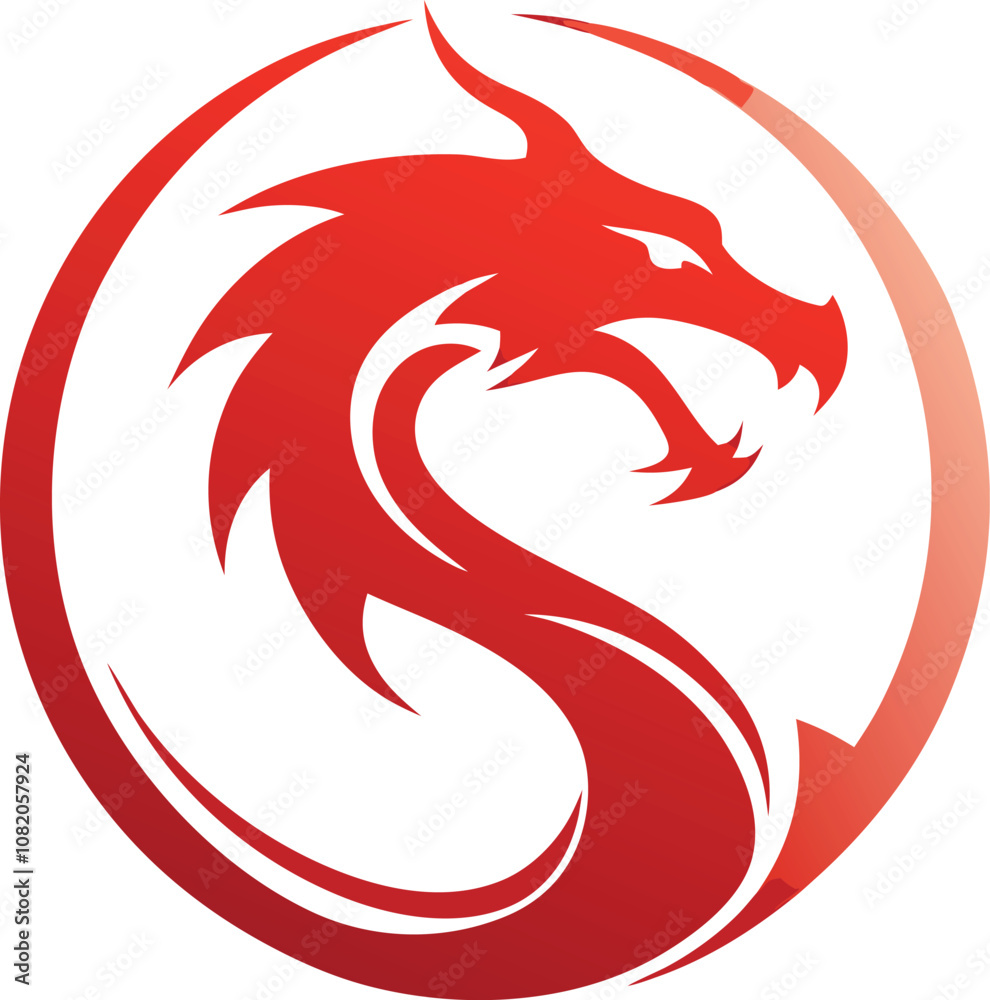 dragon icon vector. head of dragon silhouette dragon icon vector. head of dragon silhouette