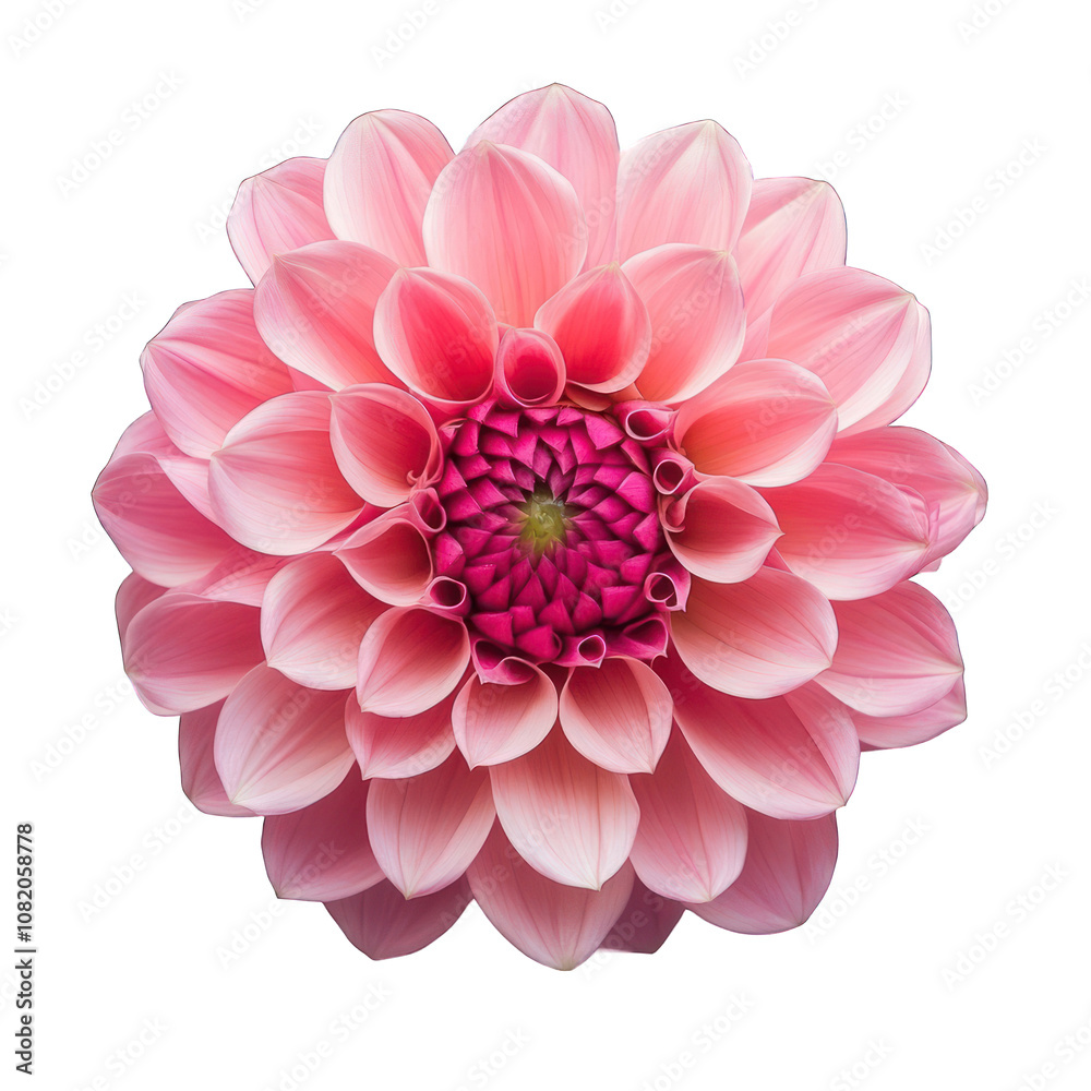 Fototapeta premium Pink dahlia flower isolated on transparent background