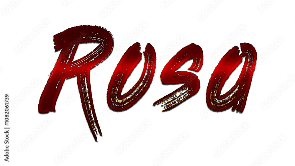 3D blood red design of name Rosa on white background. 3D blood red design of name Rosa on white background.