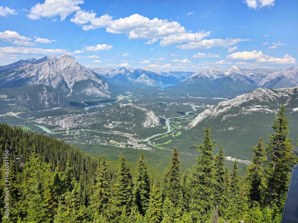 Fototapeta premium Views of Banff National Park in Gondola