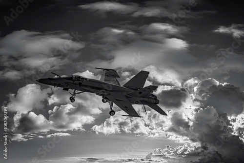 photographs of fighter jets, airplanes with power and elegance in the blue sky with white clouds photo