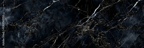 Black marble texture background with intricate patterns and textures