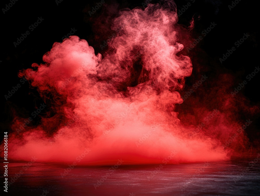 Naklejka premium Vivid Red Smoke Photography