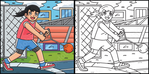 Track and Field Female Hammer Throw Illustration