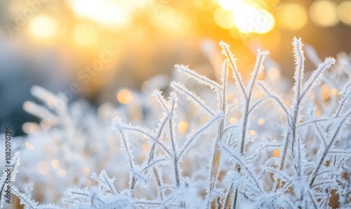 A field of grass covered in frost