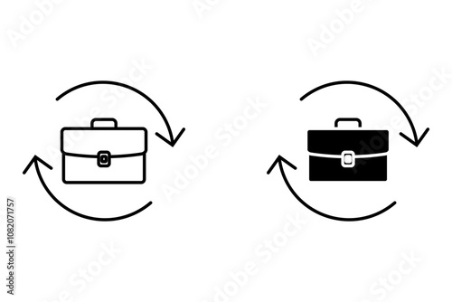 Job action Vector Gylph Design icon. Work In Progress Symbol on White background 