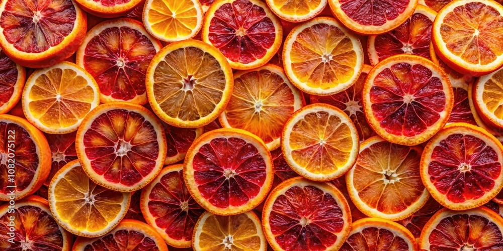 A seamless background design showcasing vibrant red blood orange slices, ideal for culinary themes and graphic projects, infused with a lively, citrusy essence for creativity. A seamless background design showcasing vibrant red blood orange slices, ideal for culinary themes and graphic projects, infused with a lively, citrusy essence for creativity.
