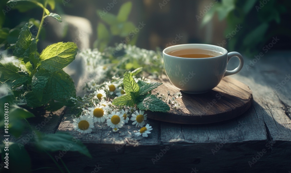 A white cup with a green plant in it A white cup with a green plant in it