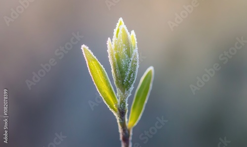 A leaf with frost on it