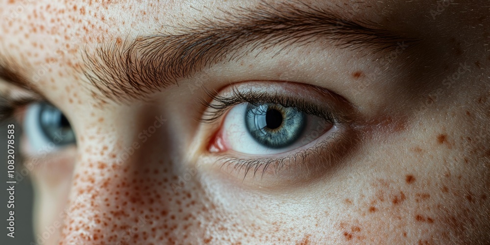 A Close-Up Portrait of a Person with Freckles A Close-Up Portrait of a Person with Freckles