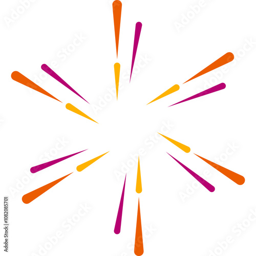 Colorful New Year Firework Decoration