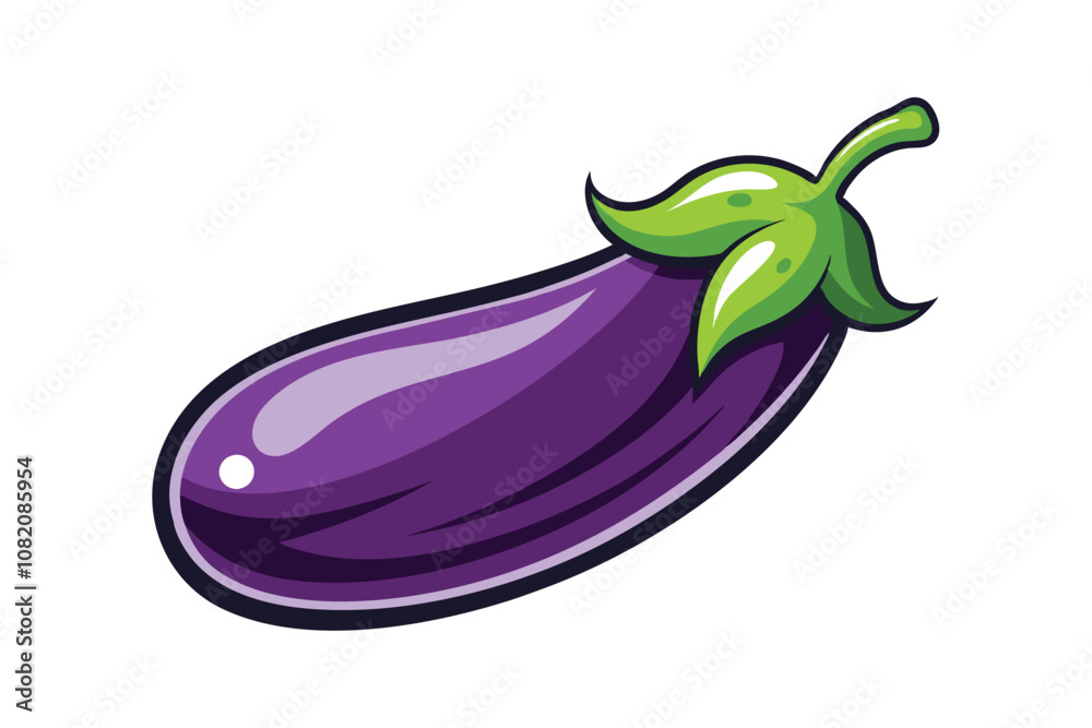 Eggplant Vector Illustration - Minimalist Purple Vegetable Design for Healthy Cooking, Organic Produce, and Garden Art Eggplant Vector Illustration - Minimalist Purple Vegetable Design for Healthy Cooking, Organic Produce, and Garden Art