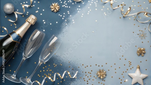 Elegant New Year's Eve Background with Gold Glitter