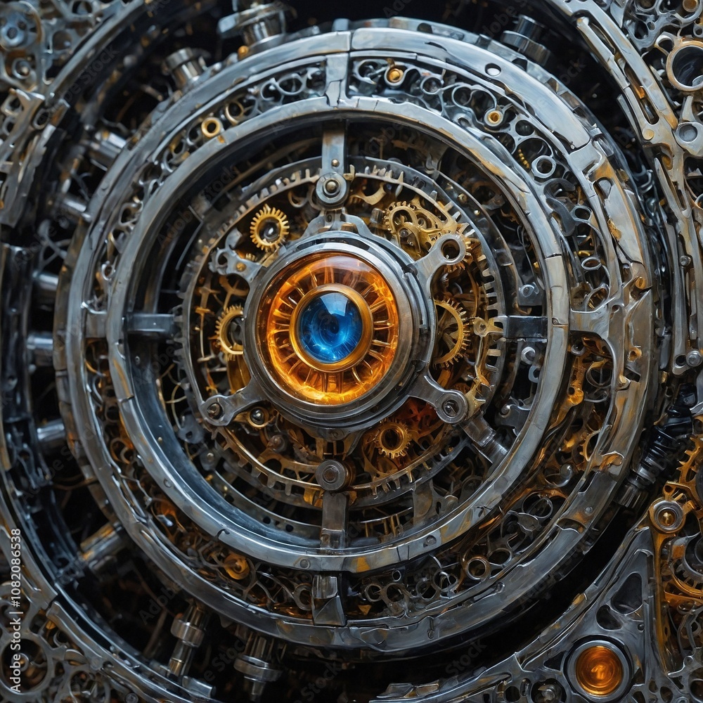 A shimmering silver steampunk plasma planet, every detail shimmers and hums with technological wonder: intricate gears and coils shimmer against a backdrop of swirling plasma energy. A shimmering silver steampunk plasma planet, every detail shimmers and hums with technological wonder: intricate gears and coils shimmer against a backdrop of swirling plasma energy.