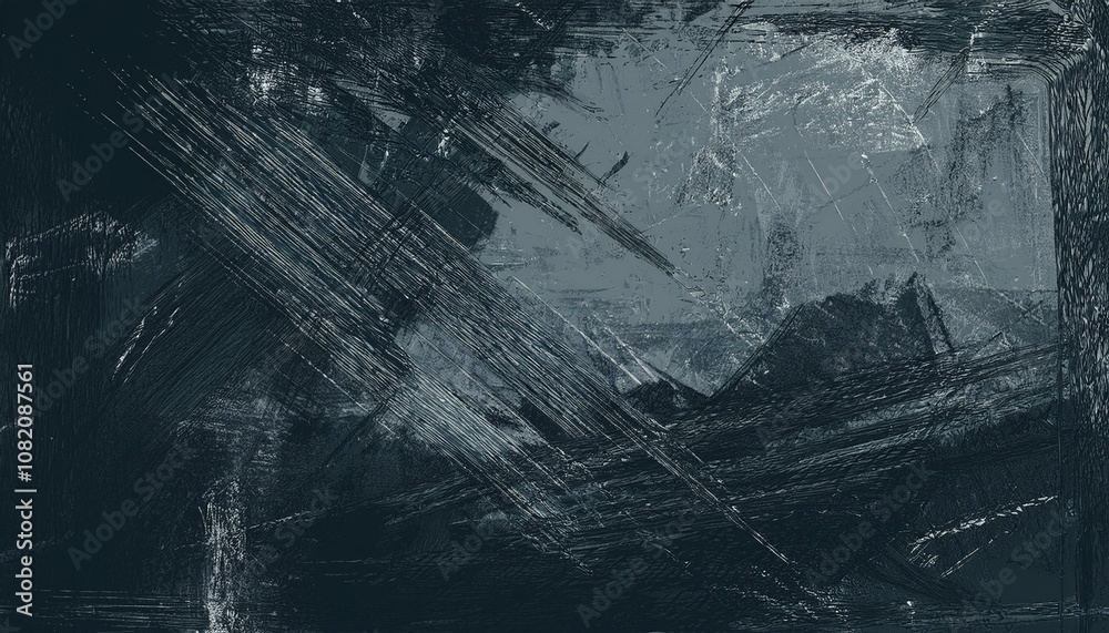 Grunge background with dark scratched details. Great for text or a picture. Grain noise is visible.
