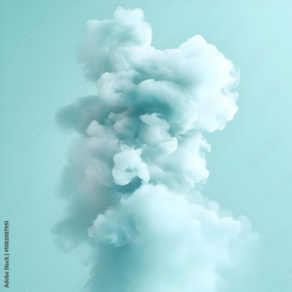 Abstract Background - Turquoise Ink Cloud Abstract Background - Turquoise Ink Cloud
