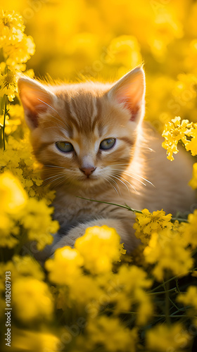 cat on the meadow