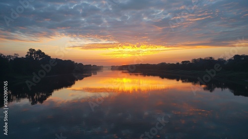 Breathtaking Sunset Over the Sea