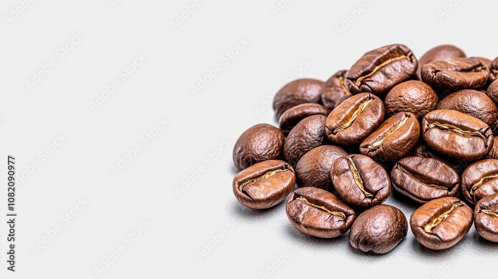 A photostock of roasted coffee beans in a small heap on isolated on transparent PNG background, High Quality. A photostock of roasted coffee beans in a small heap on isolated on transparent PNG background, High Quality.