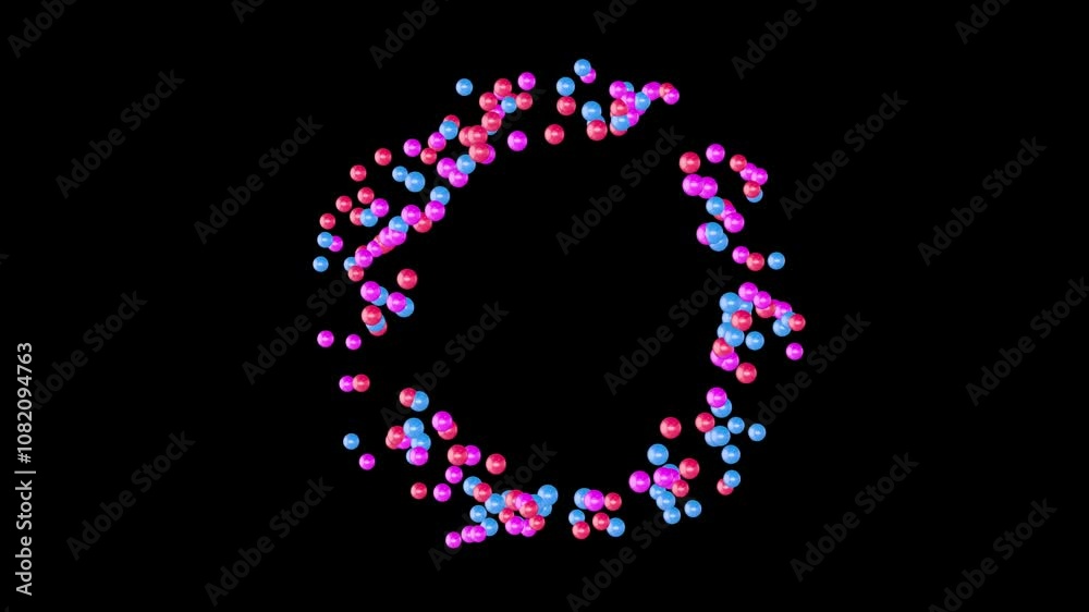 3D Stream of colorful spheres explosion, bright shiny particles appear and move dynamically on dark background, many organic balls forming a swarm, abstract 3D CG animation. 4K motion graphic 3D Stream of colorful spheres explosion, bright shiny particles appear and move dynamically on dark background, many organic balls forming a swarm, abstract 3D CG animation. 4K motion graphic